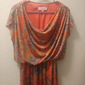 Orange Paisley Dress